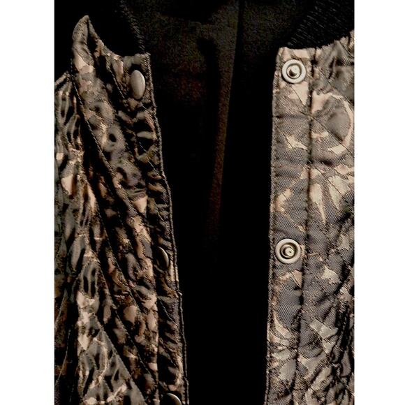 PJK Patterson J Kincaid Calabash Bomber Quilted Varsity Jacket Sz M Black $298 - Picture 6 of 16